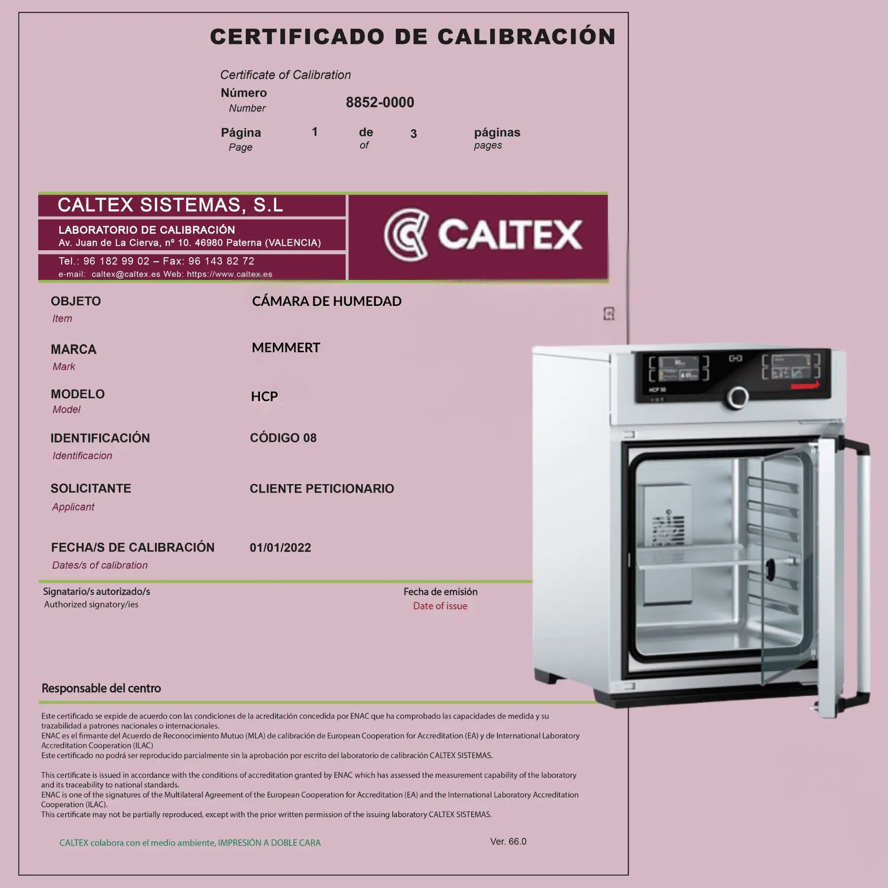 Calibración de Cámaras de Humedad | CALTEX