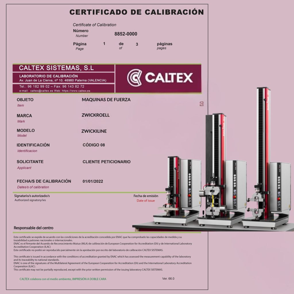 Calibración de máquinas de fuerza